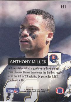1994 Playoff #151 Anthony Miller Back