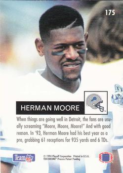 1994 Playoff #175 Herman Moore Back