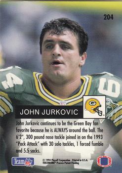 1994 Playoff #204 John Jurkovic Back