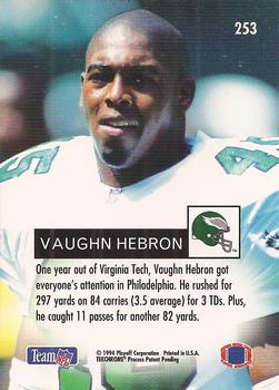1994 Playoff #253 Vaughn Hebron Back
