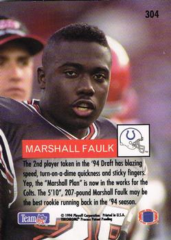 1994 Playoff #304 Marshall Faulk Back
