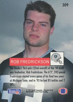 1994 Playoff #309 Rob Fredrickson Back