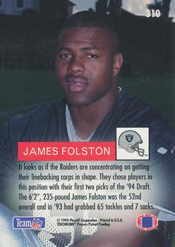 1994 Playoff #310 James Folston Back