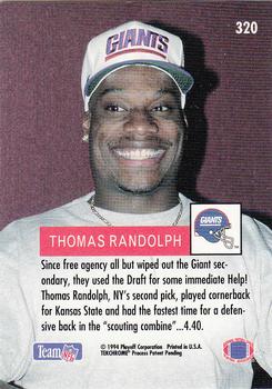 1994 Playoff #320 Thomas Randolph Back