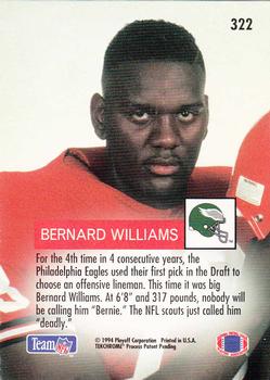 1994 Playoff #322 Bernard Williams Back