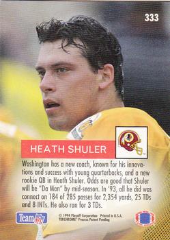 1994 Playoff #333 Heath Shuler Back