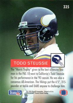 1994 Playoff #335 Todd Steussie Back