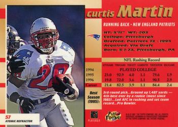 1997 Bowman's Best - Atomic Refractors #57 Curtis Martin Back