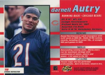 1997 Bowman's Best - Atomic Refractors #118 Darnell Autry Back