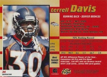 1997 Bowman's Best - Refractors #34 Terrell Davis Back