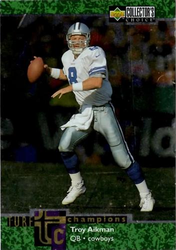 1997 Collector's Choice - Turf Champions 3x5 #TC83 Troy Aikman Front