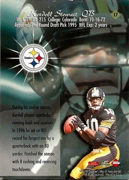 1997 Collector's Edge Extreme - Game Gear Quads #17 Kordell Stewart Back