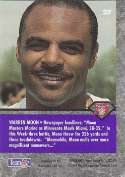 1994 Playoff Contenders #27 Warren Moon Back