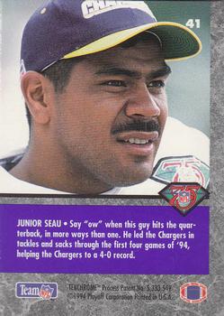 1994 Playoff Contenders #41 Junior Seau Back