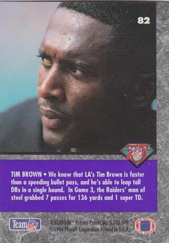 1994 Playoff Contenders #82 Tim Brown Back