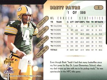 1997 Donruss - Press Proofs Gold Die Cuts #2 Brett Favre Back