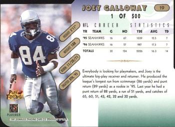 1997 Donruss - Press Proofs Gold Die Cuts #19 Joey Galloway Back