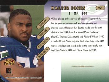 1997 Donruss - Press Proofs Gold Die Cuts #221 Walter Jones Back