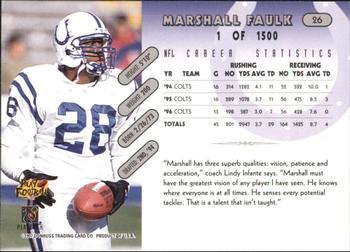 1997 Donruss - Press Proofs Silver #26 Marshall Faulk Back