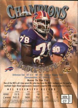 1997 Finest - Embossed #309 Bruce Smith Back