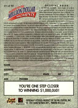 1997 Fleer - Million Dollar Moments Game Cards #19 Jim Bakken Back