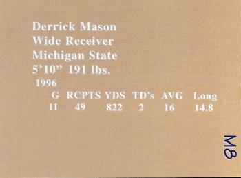 1997 Genuine Article - Genuine Autographs #M8 Derrick Mason Back