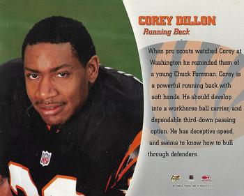 1997 Leaf Signature - Autographs #NNO Corey Dillon Back