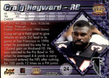 1997 Pacific Crown Collection - Copper #24 Craig Heyward Back