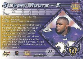 1997 Pacific Crown Collection - Copper #38 Stevon Moore Back