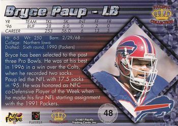 1997 Pacific Crown Collection - Copper #48 Bryce Paup Back