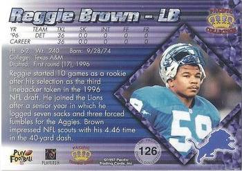 1997 Pacific Crown Collection - Copper #126 Reggie Brown Back