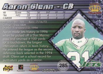 1997 Pacific Crown Collection - Copper #285 Aaron Glenn Back
