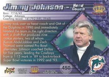 1997 Pacific Crown Collection - Copper #450 Jimmy Johnson Back