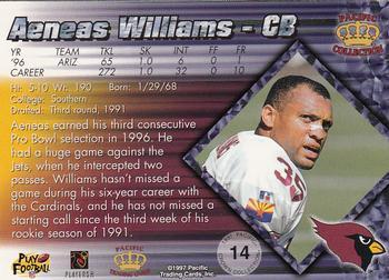 1997 Pacific Crown Collection - Platinum Blue #14 Aeneas Williams Back
