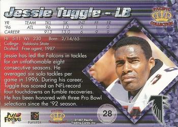 1997 Pacific Crown Collection - Platinum Blue #28 Jessie Tuggle Back