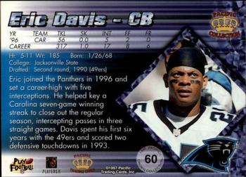1997 Pacific Crown Collection - Platinum Blue #60 Eric Davis Back