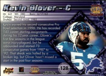 1997 Pacific Crown Collection - Platinum Blue #128 Kevin Glover Back
