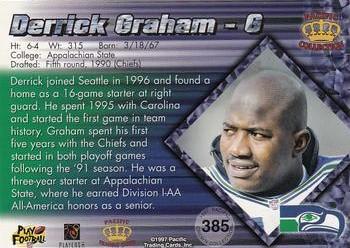 1997 Pacific Crown Collection - Platinum Blue #385 Derrick Graham Back