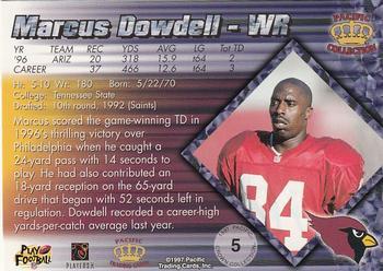 1997 Pacific Crown Collection - Red #5 Marcus Dowdell Back
