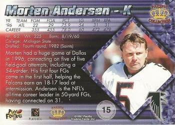 1997 Pacific Crown Collection - Red #15 Morten Andersen Back