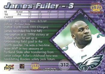 1997 Pacific Crown Collection - Red #312 James Fuller Back