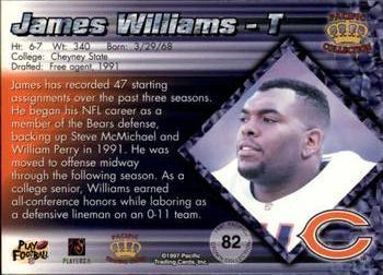1997 Pacific Crown Collection - Silver #82 James Williams Back