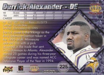 1997 Pacific Crown Collection - Silver #225 Derrick Alexander Back