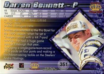 1997 Pacific Crown Collection - Silver #351 Darren Bennett Back