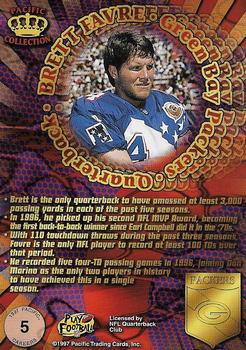 1997 Pacific Dynagon Prism - Careers Holofoil Gold #5 Brett Favre Back