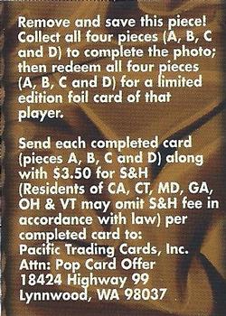 1997 Pacific Invincible - Pop Cards Puzzle Pieces #6-C Brett Favre Back