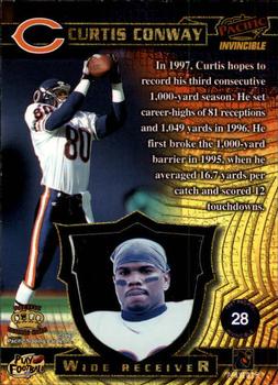 1997 Pacific Invincible - Silver #28 Curtis Conway Back
