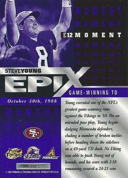 1997 Pinnacle - Epix Purple #E12 Steve Young Back