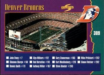 1994 Score #309 Denver Broncos / Dallas Cowboys Back