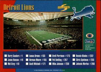 1994 Score #310 Detroit Lions / Houston Oilers Front